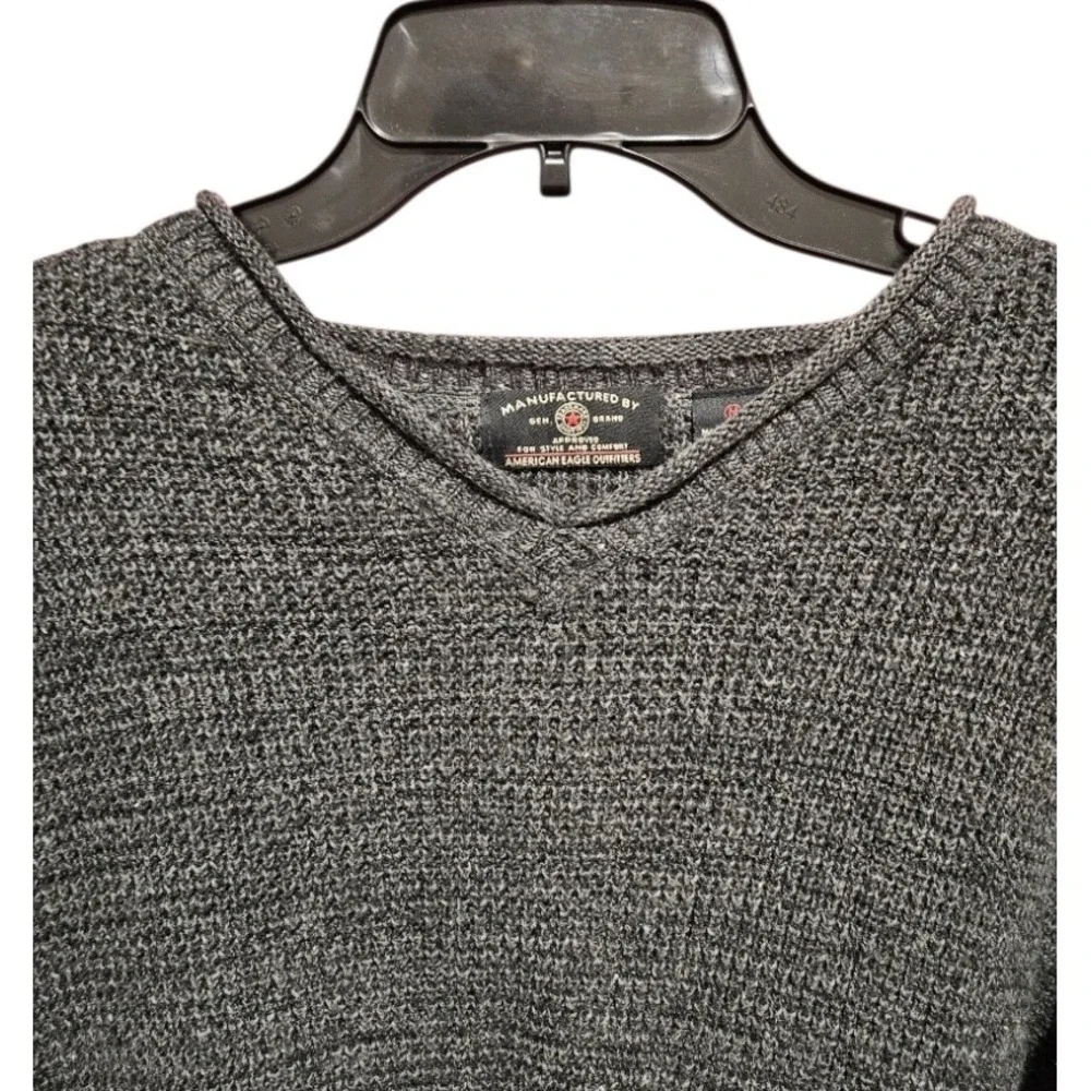 American Eagle Outfitters Qty of 2 Men's Crewneck Sweater Medium Gray Green Knit